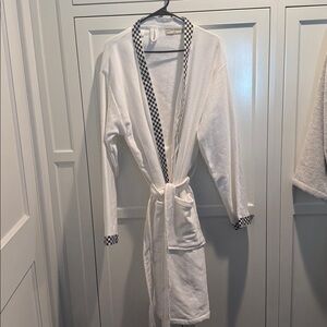 MacKenzie-Childs Robe Check Black White Courtly Spa